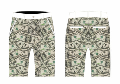FunkyGolf Mens Short Golf Pants - FunkyGolf/MLP/Dollars