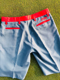 FG Mens Short Golf Pants - FG/MSP/Dark grey with red